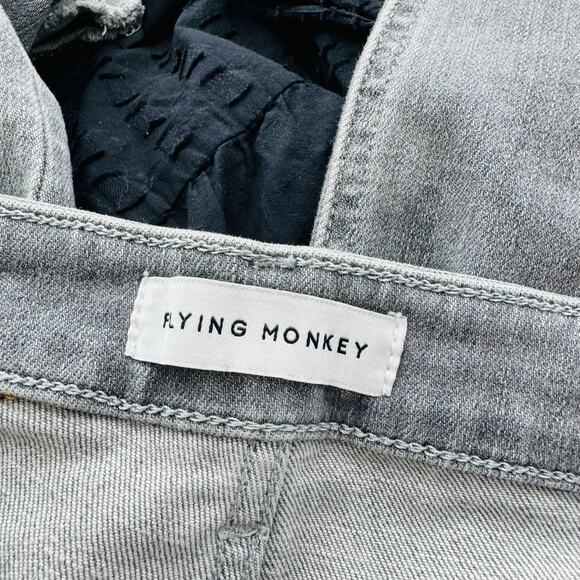 Flying Monkey Gray Distressed Straight Leg Jeans Women’s Size 27 - Picture 6 of 8